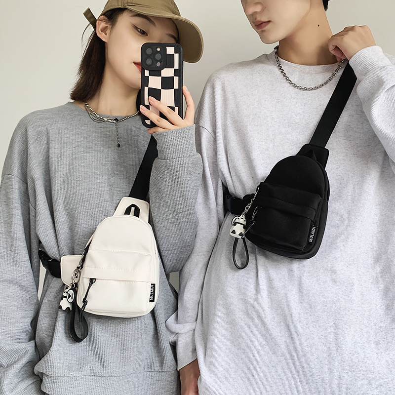Men's Chest Bag Trend ins Japanese Style Small Shoulder Bag Personalized Fashion Trendy Brand Crossbody Bag Men's Casual Mini Phone Bag