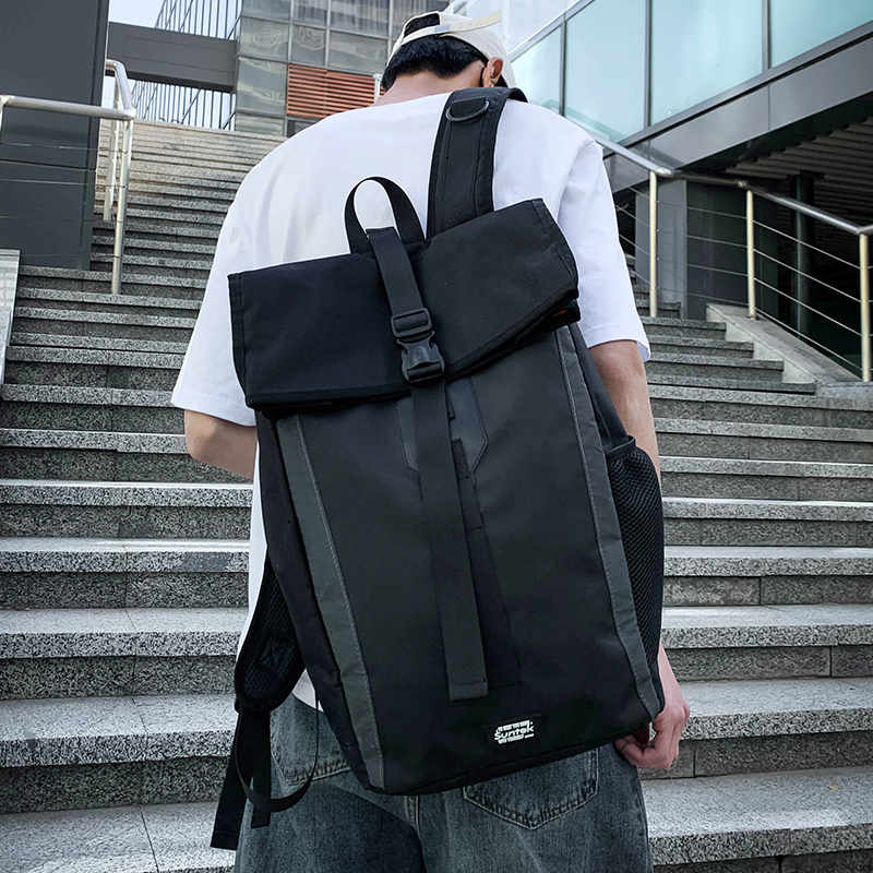 Tide brand men's cycling backpack new trend leisure fashion sports outdoor large-capacity student schoolbag backpack