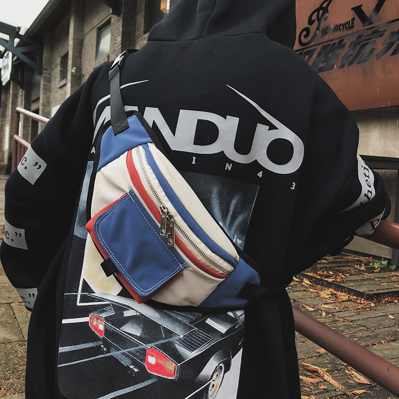 Tide brand chest bag male ins super hot street trend shoulder bag hip-hop waist bag female trendy personality student messenger backpack