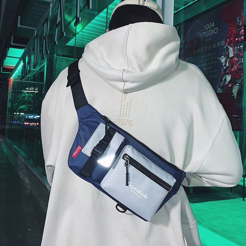 Chest Bag Men's Day Department Tide Card Personality Skew Cross Pack 100 Hitch Sports Casual Single Shoulder Bag Student Small Back Pocket Woman