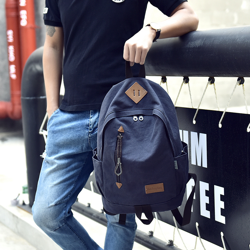 Fashion Trends Double Shoulder Bag Casual Canvas Travel BAG COMPUTER STUDENT SCHOOL BAG MALE KOREAN VERSION ORIGINAL JUKU ULZZANG