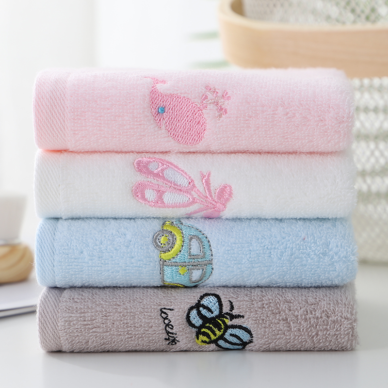 4 Lego Pure Cotton Children Small Towels Home Wash scarves baby towel Baby cute and soft absorbent not easy to fall off