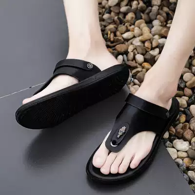 2021 new summer men's sandals Korean trend personality Flip-flops men's outdoor leather sandals wear