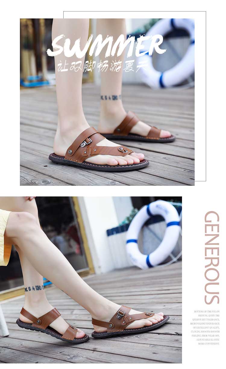 Dép nam mùa hè flip flops của nam giới không trượt bãi biển giày dép nam kích thước lớn pinch triều nam dép mùa hè không thấm nước