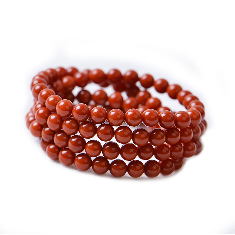 South red Manau bracelet hand chain multi-ring persimmon red flame red 108 Buddha multilayer lady bracelet male and female-Taobao
