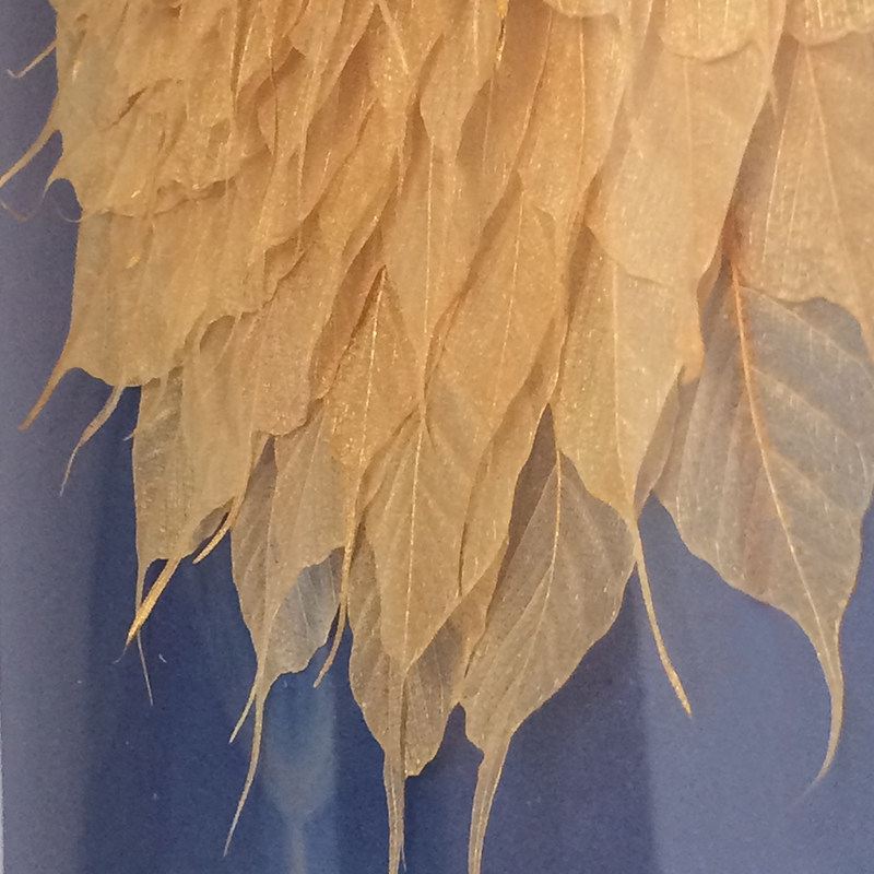 Gold and silver true leaf specimen Dried flower small rubber leaf Bodhi leaf vein specimen diy flower painting Christmas jewelry