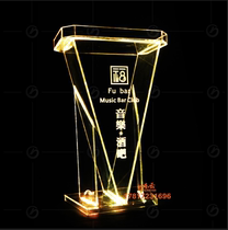 Transparent acrylic podium Hotel restaurant Front desk Reception Welcome Desk Consultation Desk Luminous parking desk Podium