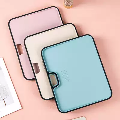Double-sided non-slip cutting board, cutting fruit cutting board, household antibacterial and mildew-proof multi-function plastic chopping board, wheat straw