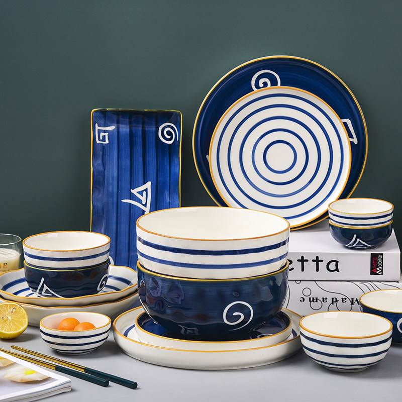 Dishes Set creative Net red plate ins ceramic dishes household combination tableware Nordic plate Western dishes