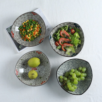 Japanese-style creative ceramic plate Triangle plate Vegetable plate Steak plate Pasta plate Cake dessert underglaze tableware Fruit