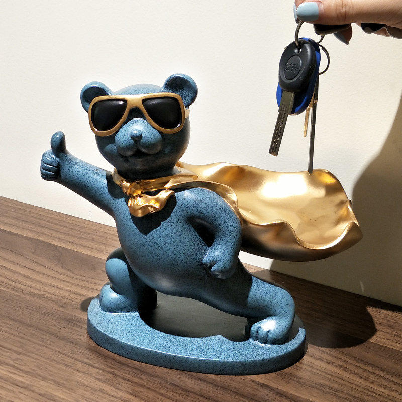 Creative Living Room Tea Table Cute Adornment Xuanguan Key Containing Box Ins Nordic Decoration Pendulum Decoration Home Accessories