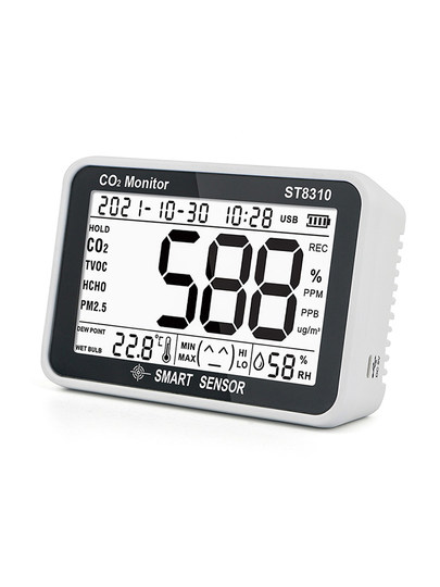 Датчик углекислого газа Xima ST8310 для измерения температуры и влажности в домашней среде, монитор CO2.
