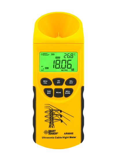 Xima AR600E hochpräzises Ultraschall-Kabelhöhenmessgerät mit großer Reichweite und LCD-Digitalanzeige, Freileitungshöhenmessgerät