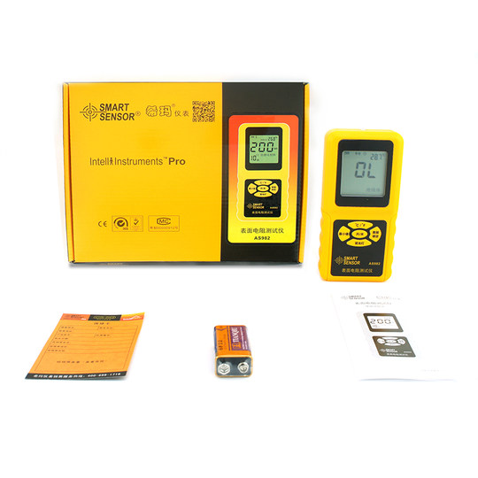 Xima AS982 Digitalanzeige-Oberflächenwiderstandstester, hochpräzises Isolationswiderstandsdetektor, antistatisches Messgerät