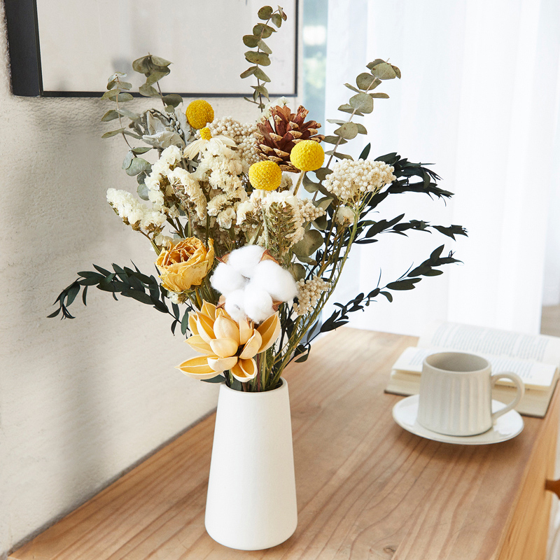 Ins dried flowers real bouquet air-dried natural Eucalyptus light luxury high-end put living room furnishings home decoration ornaments