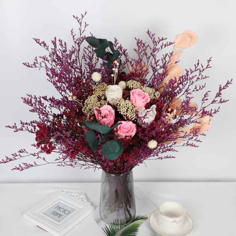 Dried flower bouquet real flower living room decoration large bouquet of immortal flowers home decoration ornaments light luxury Nordic air dry natural