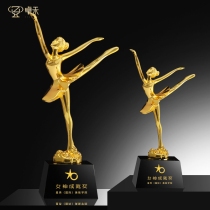 Zhuohe Metal Trophy Customized Creative Dancing Little Golden Ballet Dance Childrens Bodybuilding The Most Beautiful Goddess Award