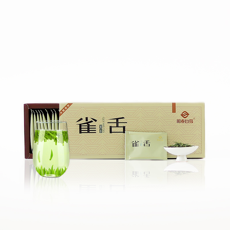 Yang Chunbai Snow Guizhou Nesttongue Tite Level Metan Jade Sprout 105g Smoke Bar Gift Box Installed Green Tea 2021 New Tea High Mountain Tea