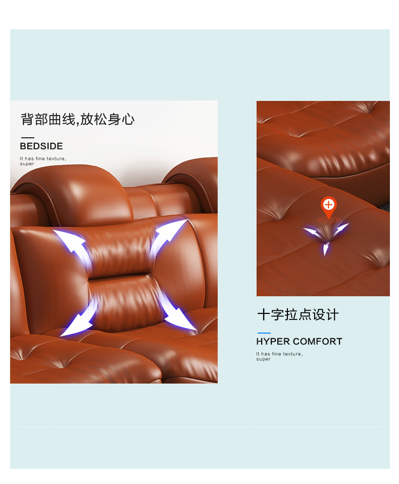 Gejieshi hiện đại tối giản sofa da kết hợp kích thước phòng khách căn hộ hoàn thành hạng nhất sofa da - Ghế sô pha ghế sô pha gỗ