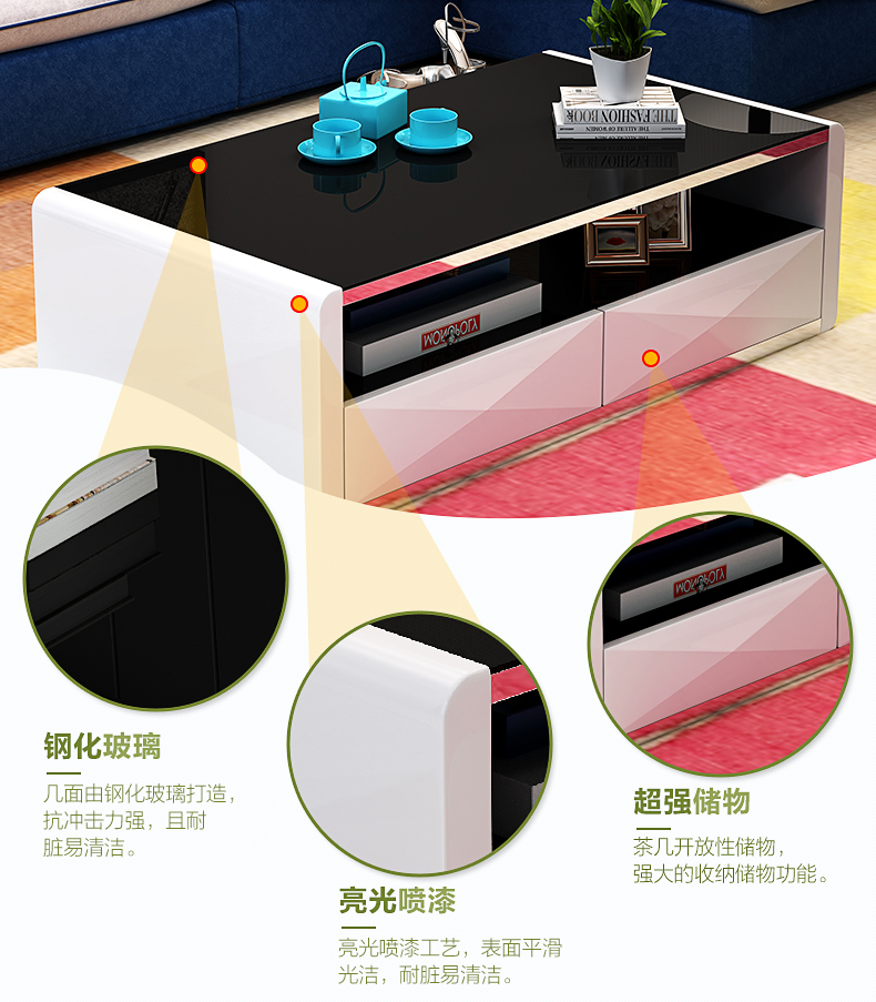 Gejieshi đồ nội thất kết hợp phòng ngủ phòng khách bộ đồ ăn bàn cà phê tủ TV giường da tủ quần áo bàn trang điểm
