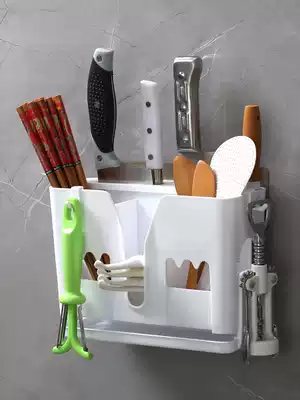 Chopsticks cage plastic household non-perforated chopsticks basket wall-mounted chopsticks tube multifunctional kitchen drain chopsticks storage box