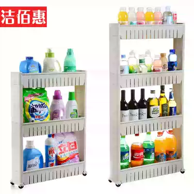 Removable shelf Kitchen gap storage shelf Bathroom gap shelf Slit shelf with wheels Multi-layer finishing rack