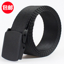 Security screening Outdoor Tactical belt Anti-allergy Male Military Use Canvas Woven Belt Pants Belts Security Training Belt