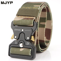 Automatic buckle tactical belt multifunctional outdoor sports training belt casual nylon woven mens armed outer belt