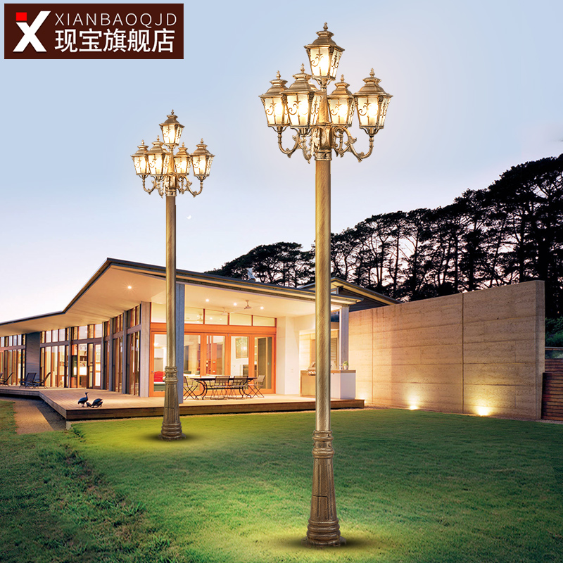 European-style landscape street lights New rural outdoor waterproof home yard community 3 meters villa courtyard outdoor high pole lights