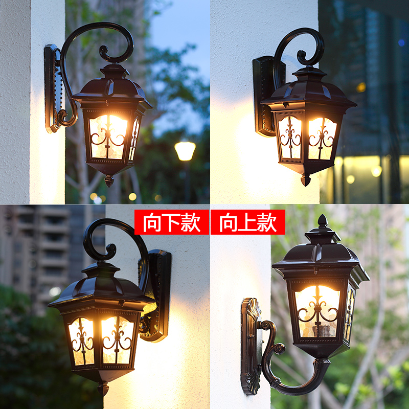 Waterproof light outdoor villa exterior wall gate balcony corridor light solar super bright terrace outdoor garden wall light