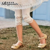 Леггинсы, штаны, детская белая кружевная летняя одежда для девочек, облегающий крой, коллекция 2022, в западном стиле