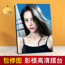 Crystal table customized washing photos made into photo frame photo studio wedding photo making baby big hanging wall picture frame ornaments