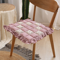 Nine cats Korean pastoral style steamed bun crochet cushion lace chair cushion office cushion thickened dining table chair cushion