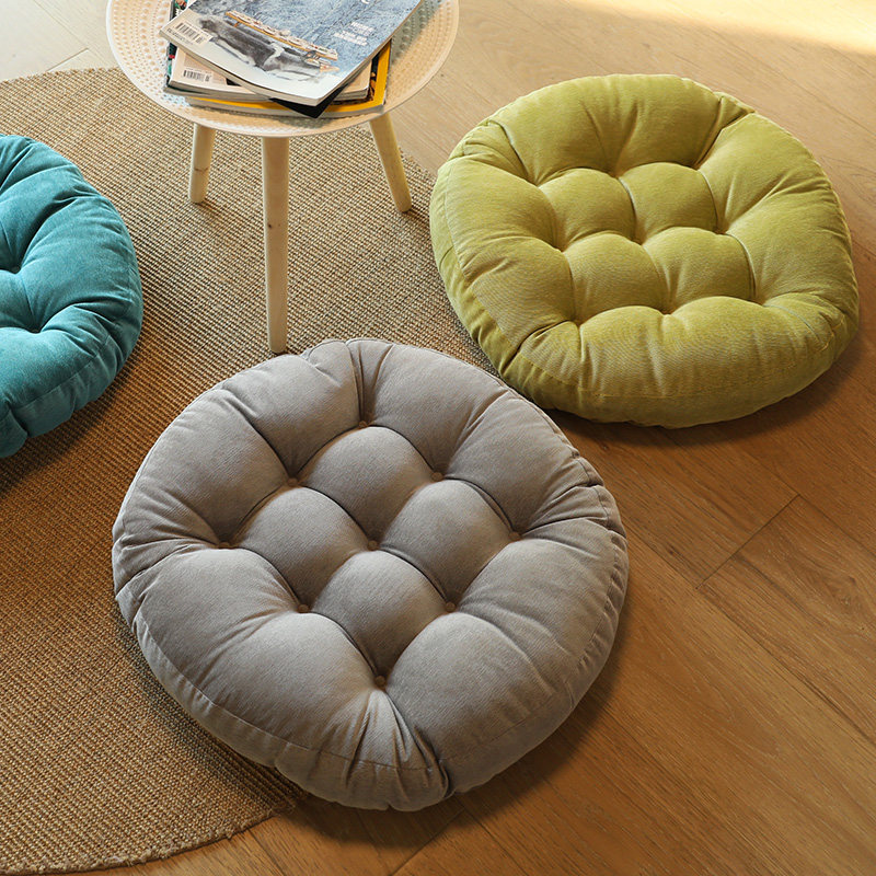 Nine cats corduroy plain color increase thickening futon cushion tatami simple chair cushion fat cushion large cushion