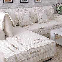 Four Seasons cotton sofa cushion fabric simple modern solid wood cotton summer leather sofa cushion winter sofa set towel
