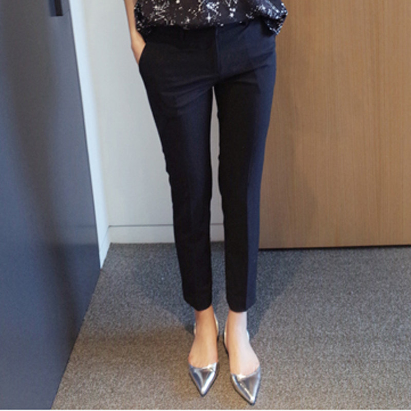 Norris straight leg suit pants women's 2022 spring summer autumn ninth professional work pants slim cigarette tube pencil suit pants