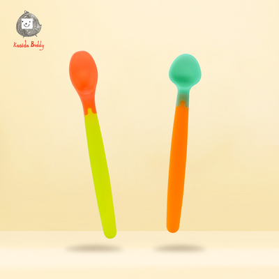 宝妈必抢!婴儿硅胶感温变色勺2支