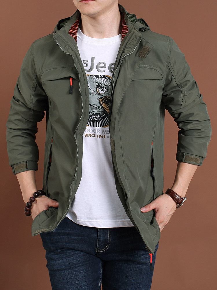 Autumn outdoor stormtrooper Men's youth casual jacket Loose tooling jacket Men's thin autumn top