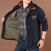 2021 autumn mens fashion large size loose jacket mens outdoor multi-bag tooling quick-drying jacket mens tide