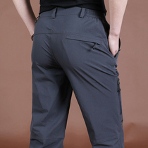 Thick loose quick-drying pants mens 2021 autumn and winter outdoor large size stretch sports stormtrooper pants mens long pants tide