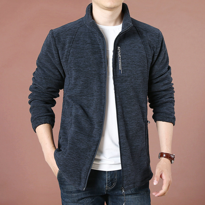 Autumn Winter Outdoor Men's Clothing Grab Velvety Collar Loose Sweaty Clothing Men's Fashion Comfort Casual Rocking Grain Suede Male Coat