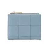 Изысканный бумажник, плетеный небольшой дизайнерский модный брендовый кошелек, из натуральной кожи