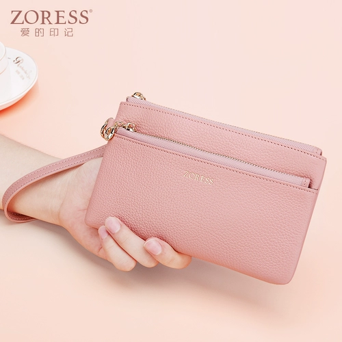 Бумажник, длинная универсальная вместительная и большая сумка через плечо с молнией, из натуральной кожи, японские и корейские, в корейском стиле