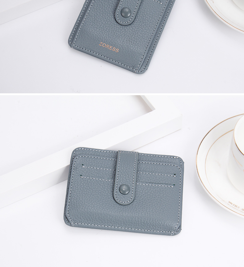 Thẻ phụ nữ siêu mỏng Da Hàn Quốc mini đa chức năng chủ thẻ nhỏ thẻ tươi gói gói thẻ lái xe đơn giản ví local brand