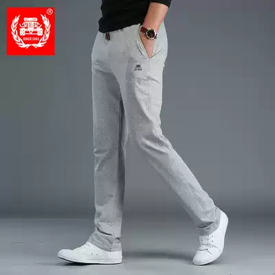 Battlefield Jipu spring and autumn comfortable casual pants sports pants loose casual straight pants men's elastic pants