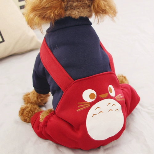 Собачья одежда маленькая плюшевая плюшевая весна и летняя четыре -одежда сгущенной плюс медведи Петт маленькие собаки щенки