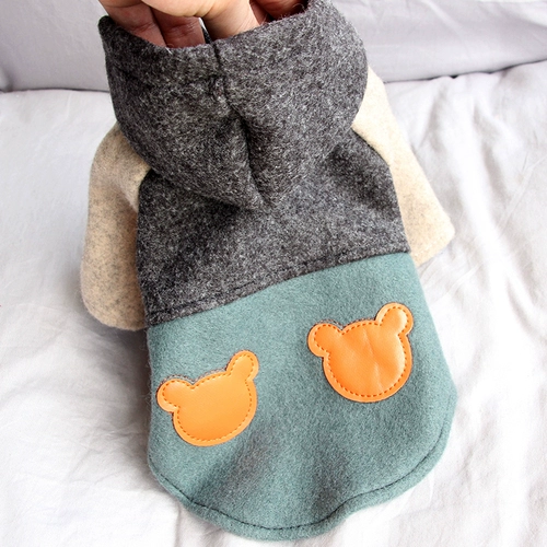 Одежда для домашних животных, одежда для собак и кошек, утолщенная маленькая плюшевая толстовка из бархата для маленьких собак Бишон-Померанский осенний и зимний бархатный свитшот