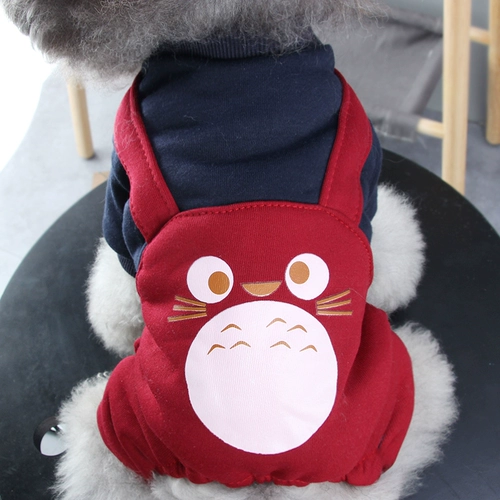 Собачья одежда маленькая плюшевая плюшевая весна и летняя четыре -одежда сгущенной плюс медведи Петт маленькие собаки щенки