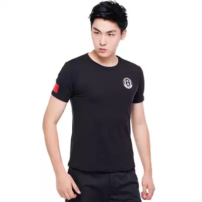 Summer security T-shirt cotton black security guard short sleeve training T-shirt security uniform half sleeve summer work clothes customization