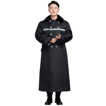 Military cotton coat mens long winter thickened velvet warm and cold-proof cotton coat Northeast labor insurance large cotton-padded jacket security cotton coat